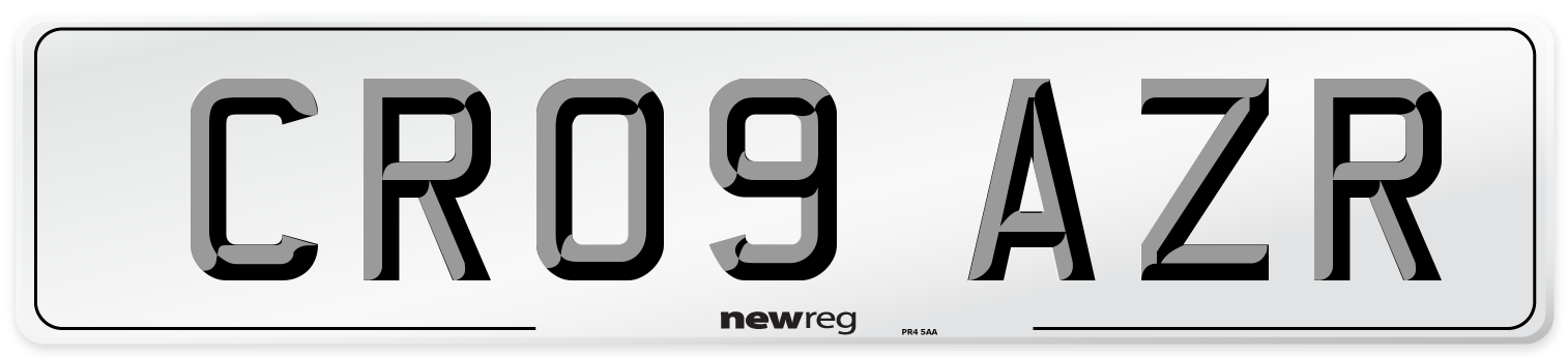 CR09 AZR Number Plate from New Reg